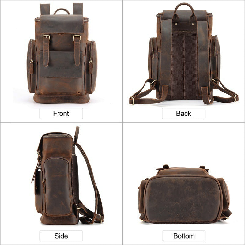 Retro Men's Backpacks For Large-capacity Travel